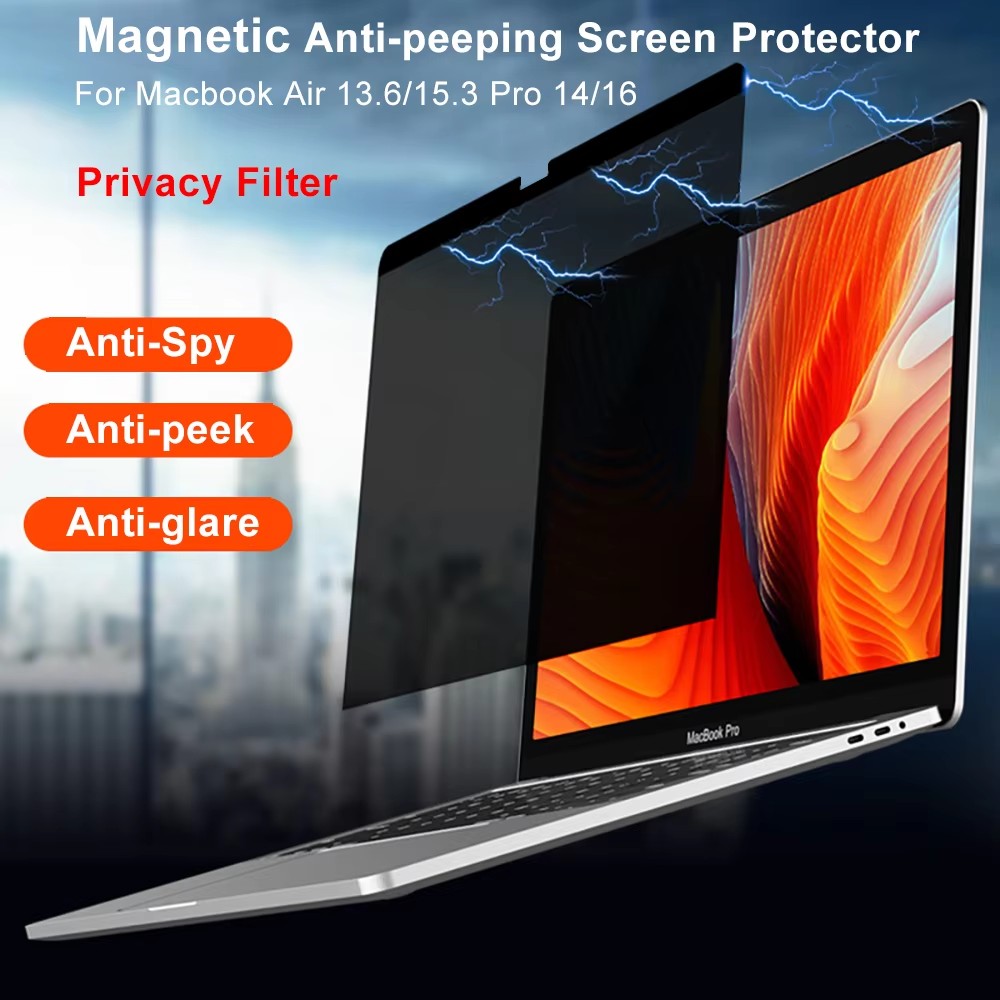 Matte Anti Glare Screen Protector - Magnetic Anti Spy Film For Mac