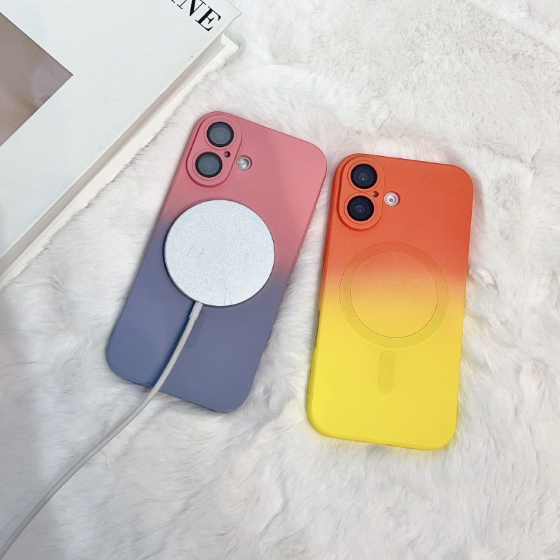 Luxury Gradient Liquid Silicon - Liquid Silicone Magnetic Phone Case review and price