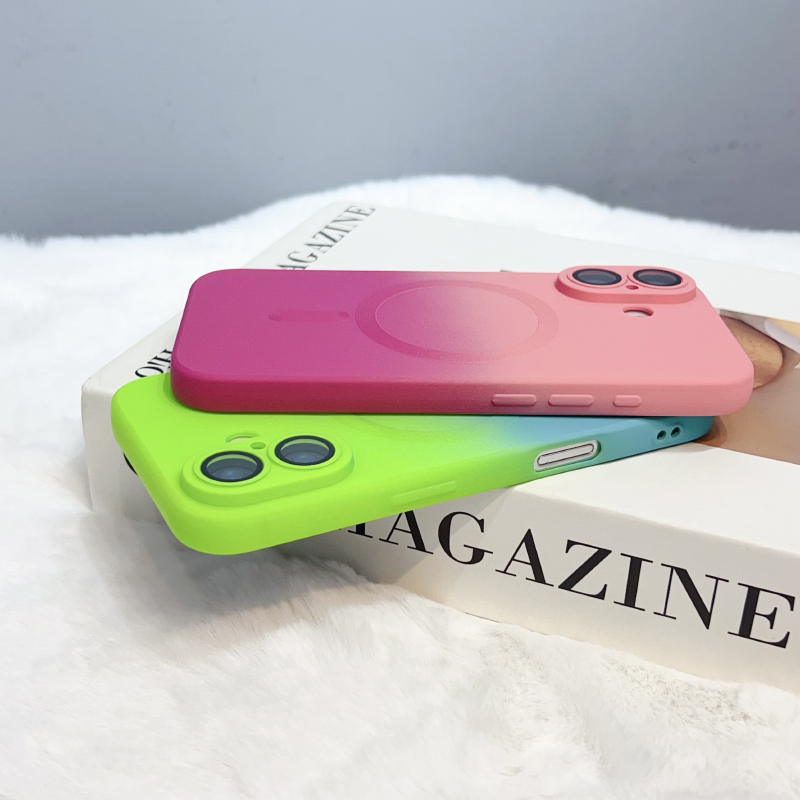 Luxury Gradient Liquid Silicon - Liquid Silicone Magnetic Phone Case review and price