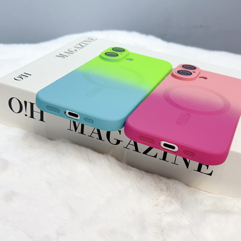Luxury Gradient Liquid Silicon - Liquid Silicone Magnetic Phone Case review and price