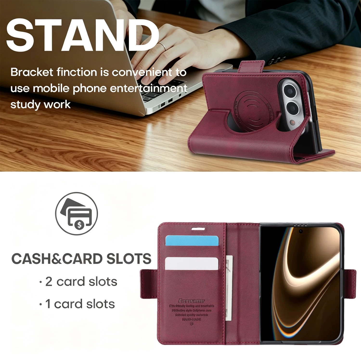 Business Leather Wallet Card S - Leather Wallet Card Holder Phone Cover review and price