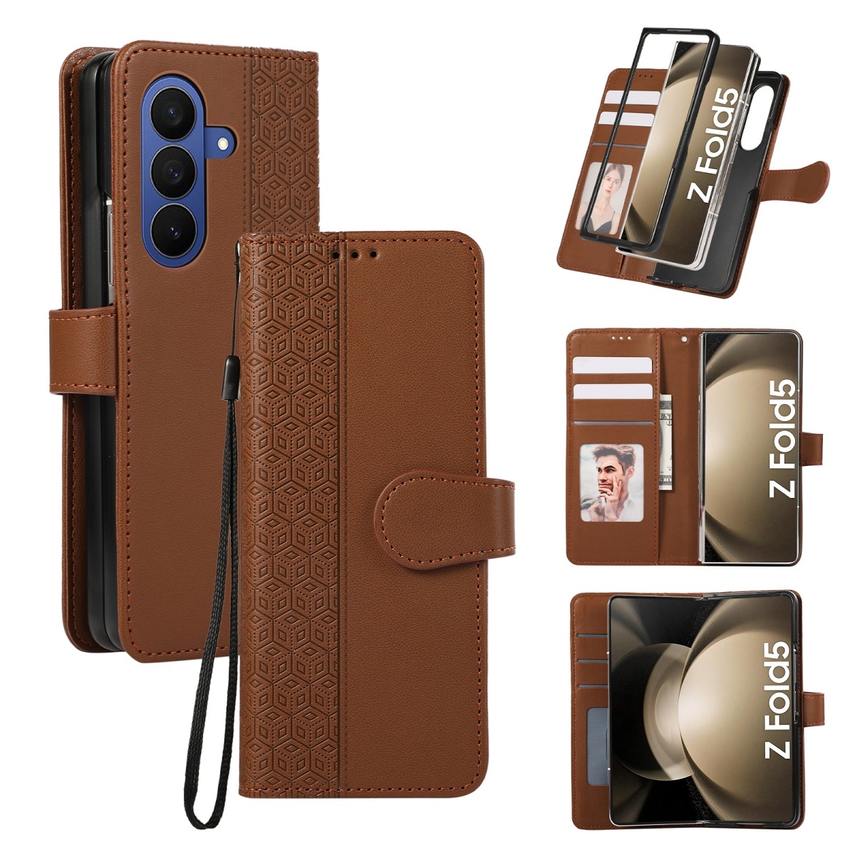 Flip Leather Wrist Strap Phone - Leather Wallet Card Holder Phone Cover review and price